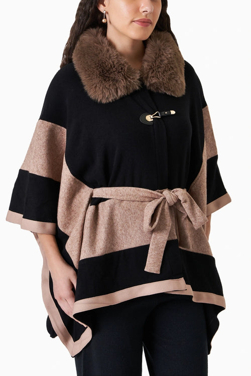 Waldorf Black and Caramel Cape