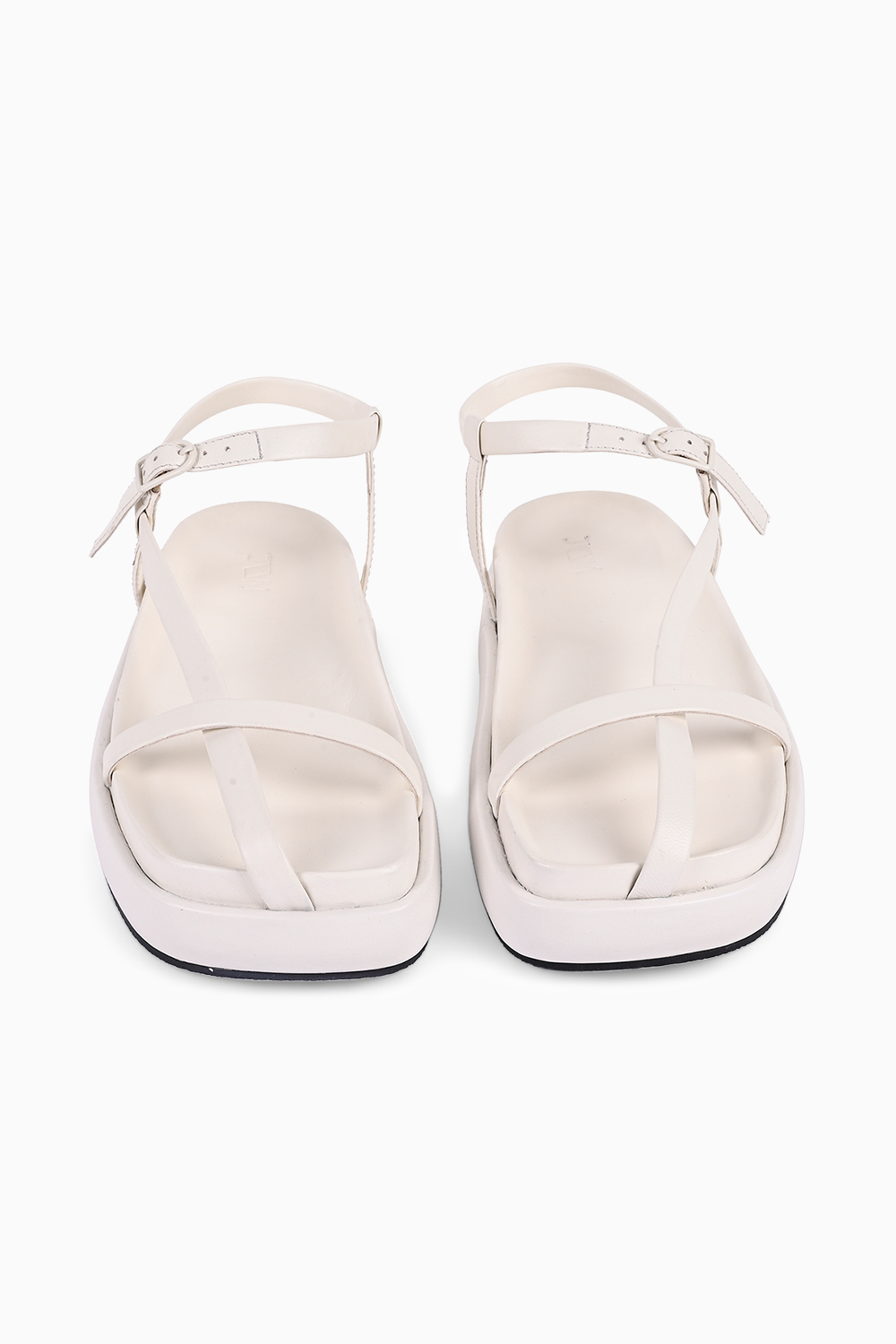 Calla White Leather Flats