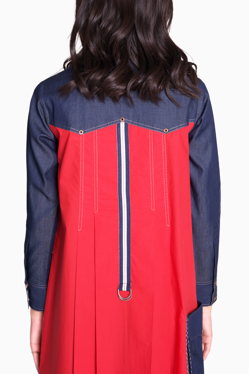 Camila Red Denim Dress