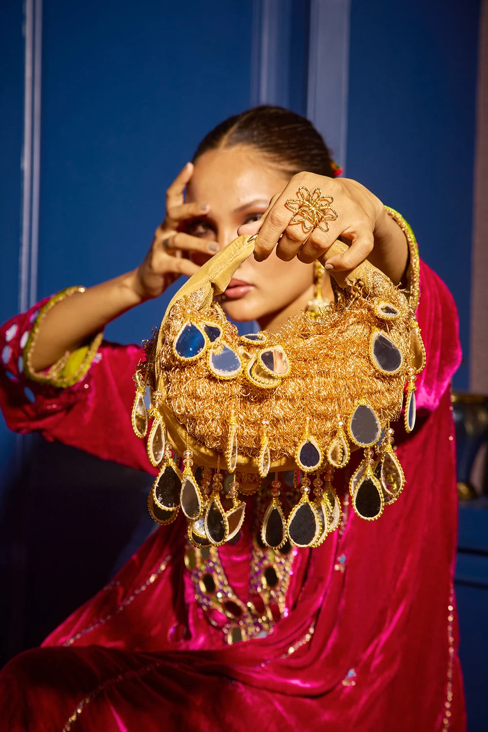 Seher Gold Boat Bag