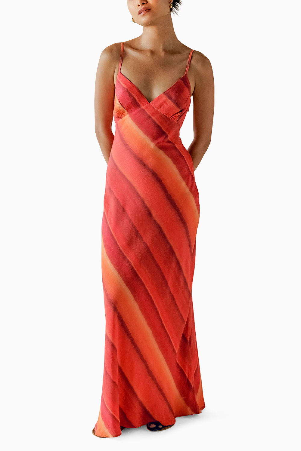 Celia Dress - Ember Stripes
