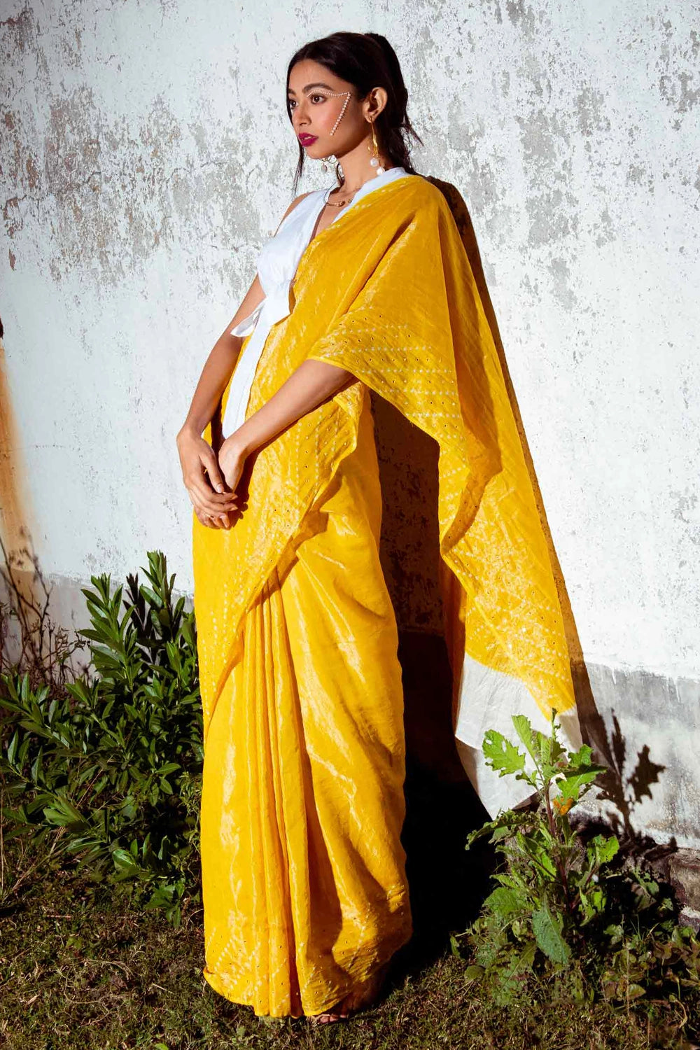 Yellow Chandra Saree