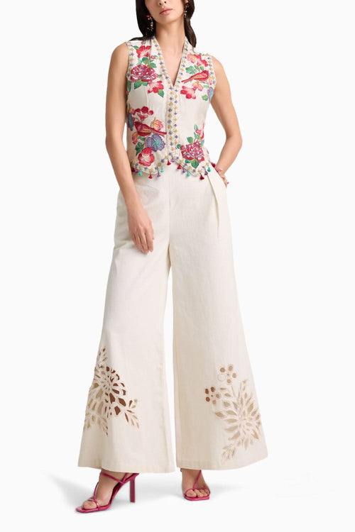 Ivory Cutwork Coord Set