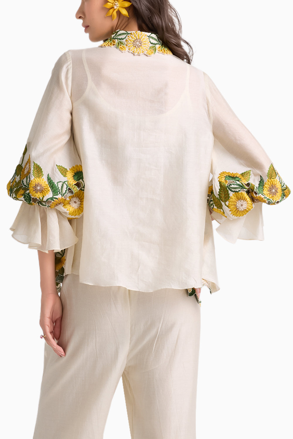 Ivory Sunflower Shirt