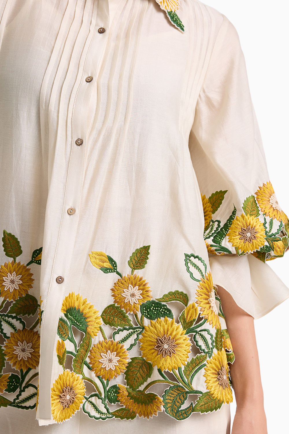 Ivory Sunflower Shirt