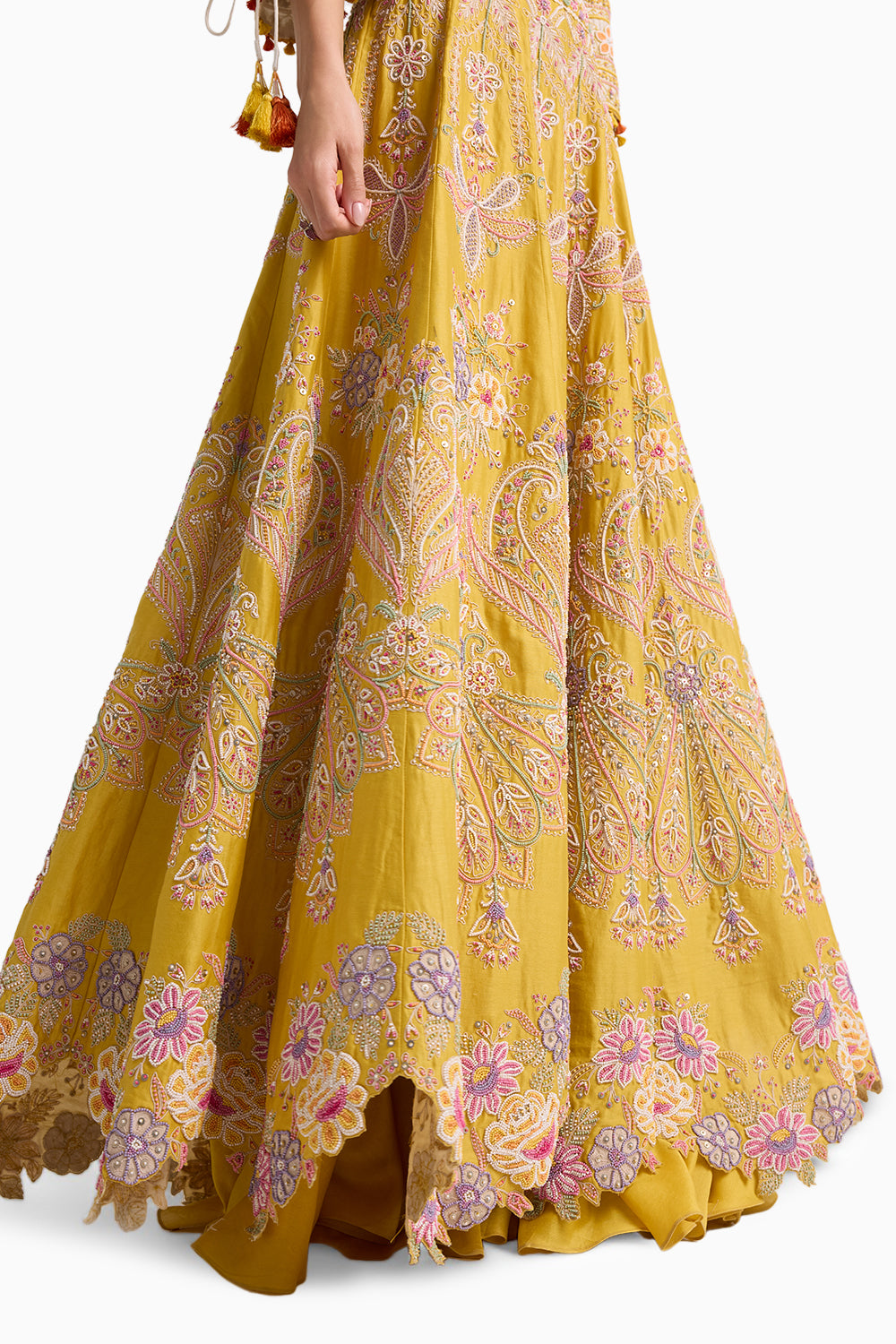 Yellow Embroidered Lehenga Set