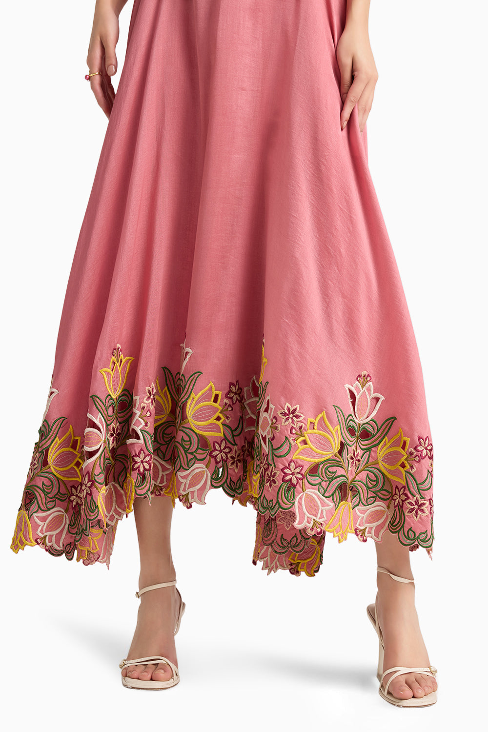 Blush Floral Cutwork Corset Dress