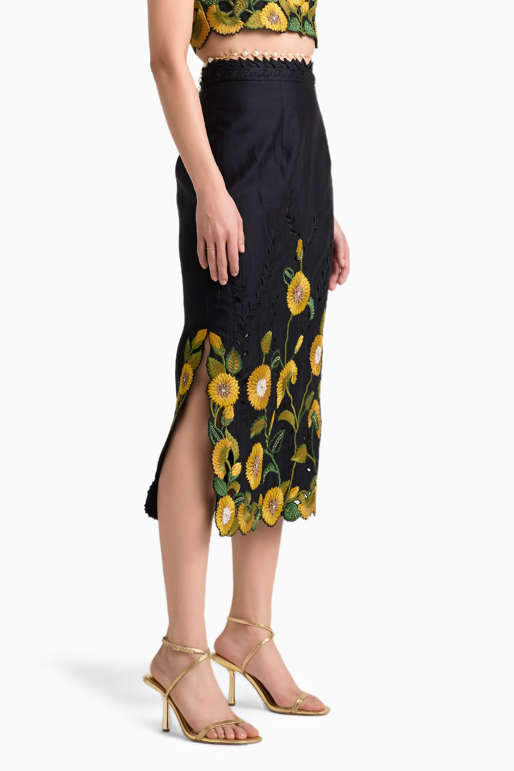 Black Sunflower Skirt