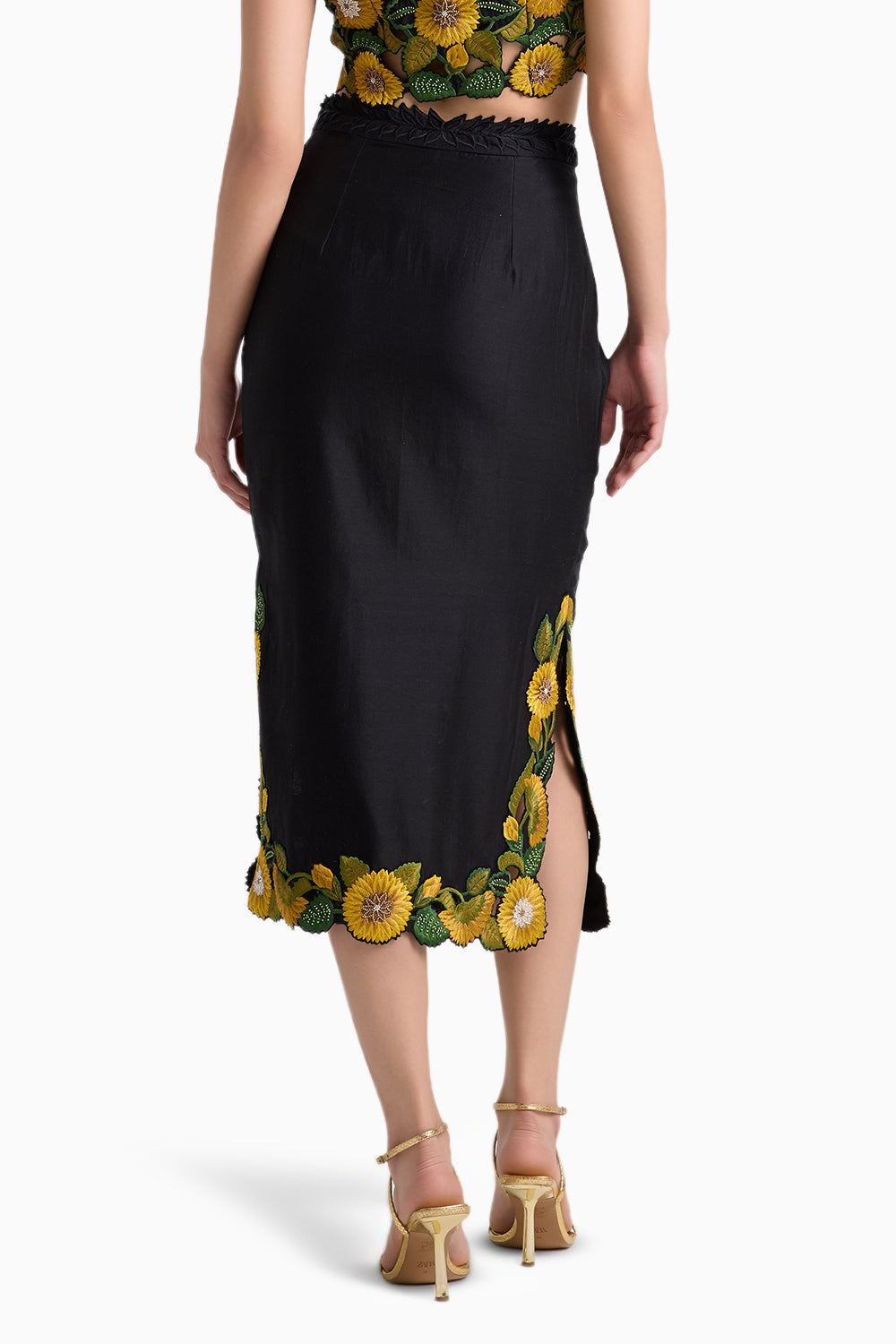 Black Sunflower Skirt