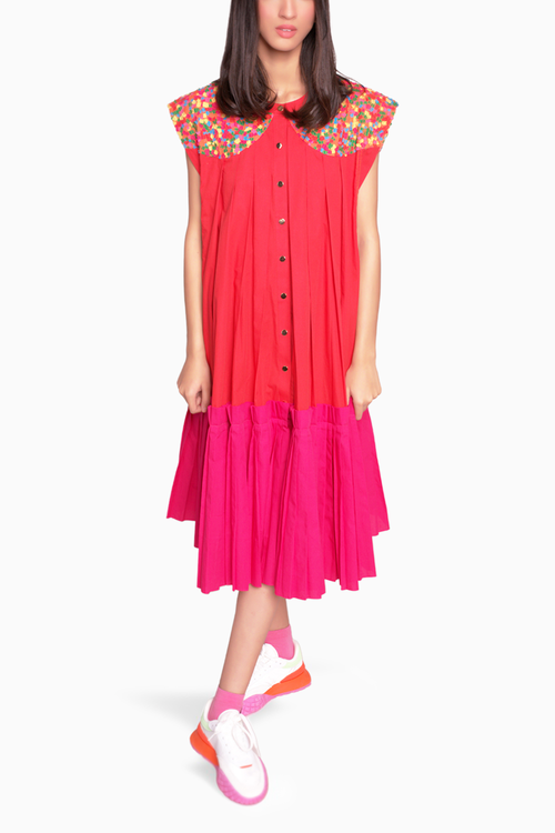 Cher Red and Pink Dress