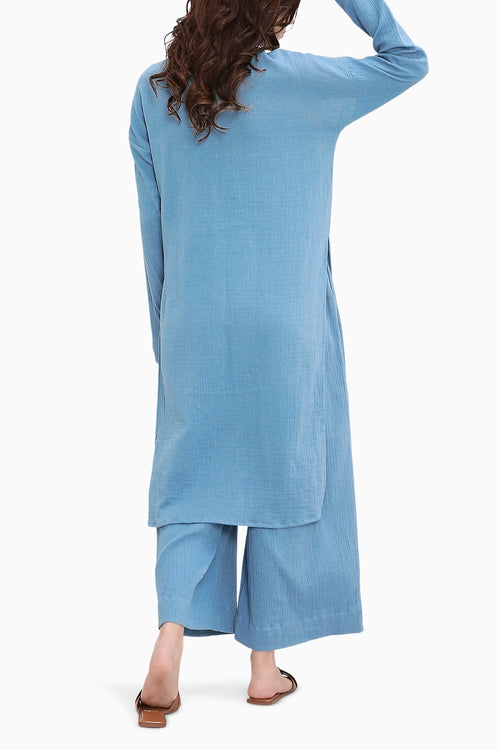 Coco Blue Embroidered Tunic
