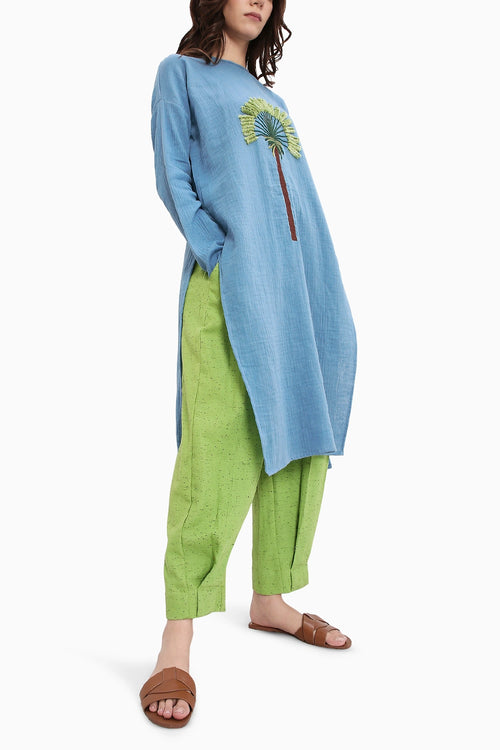 Coco Blue & Green Embroidered Set