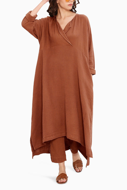Coco Brown Kaftan Tunic