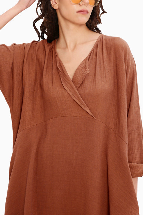 Coco Brown Kaftan Tunic