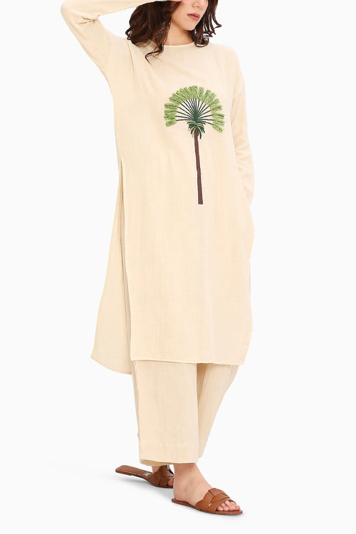 Coco Cream Embroidered Tunic