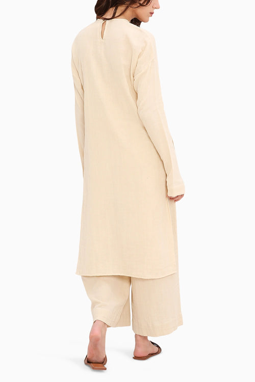 Coco Cream Embroidered Tunic