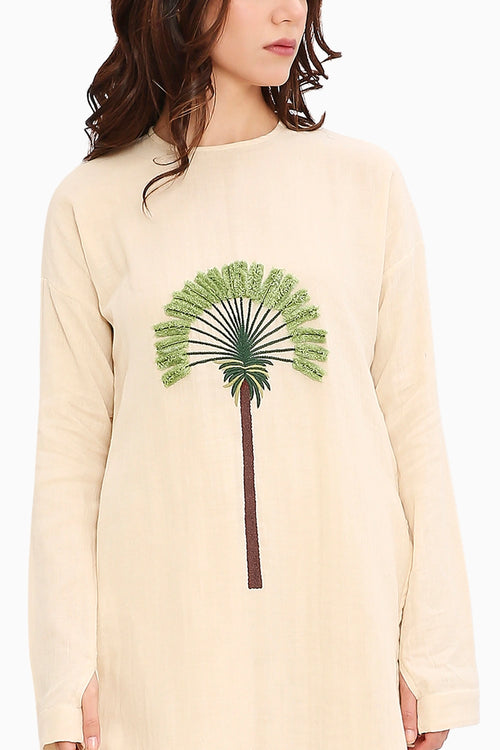 Coco Cream Embroidered Tunic