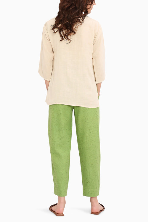 Coco Cream Embroidered Top & Pants Set