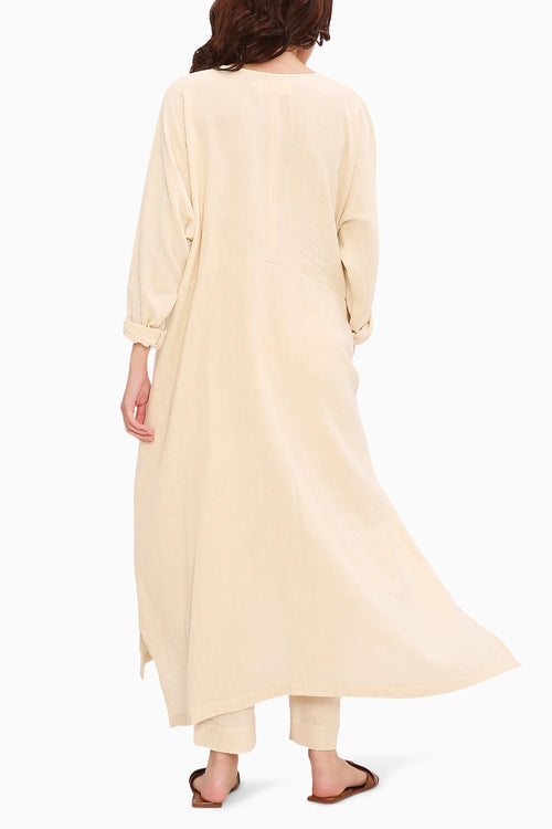 Coco Cream Kaftan Tunic Set
