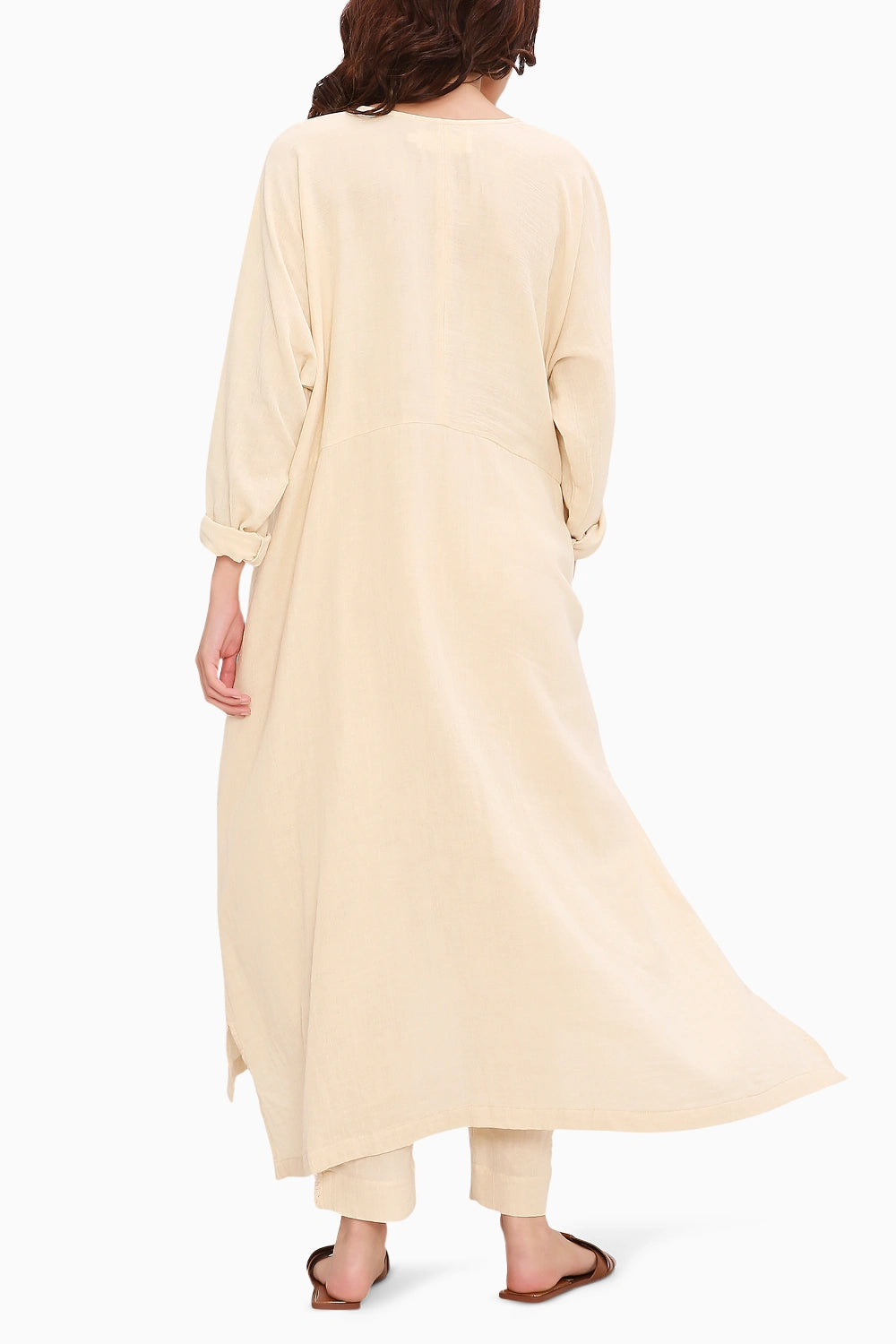 Coco Cream Kaftan Tunic Set