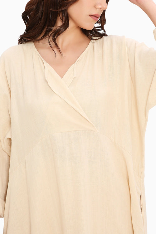Coco Cream Kaftan Tunic Set