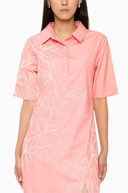 Serenna Pink Midi Dress