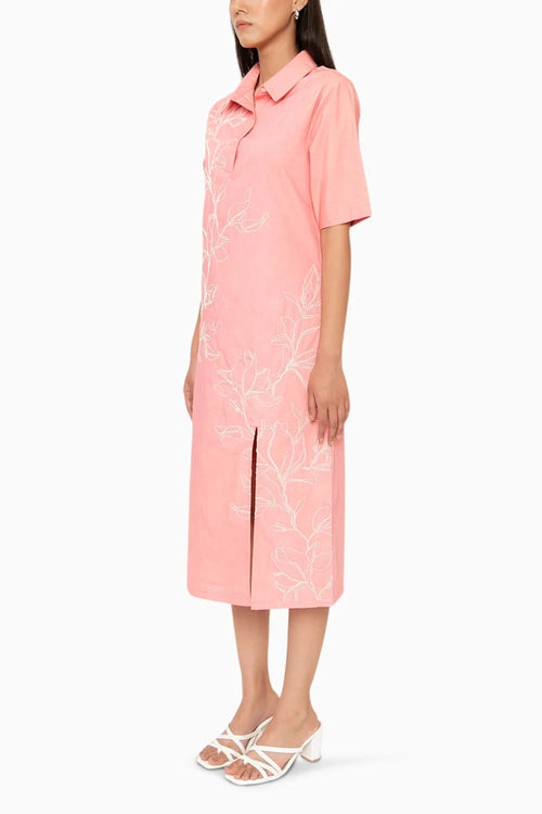Serenna Pink Midi Dress