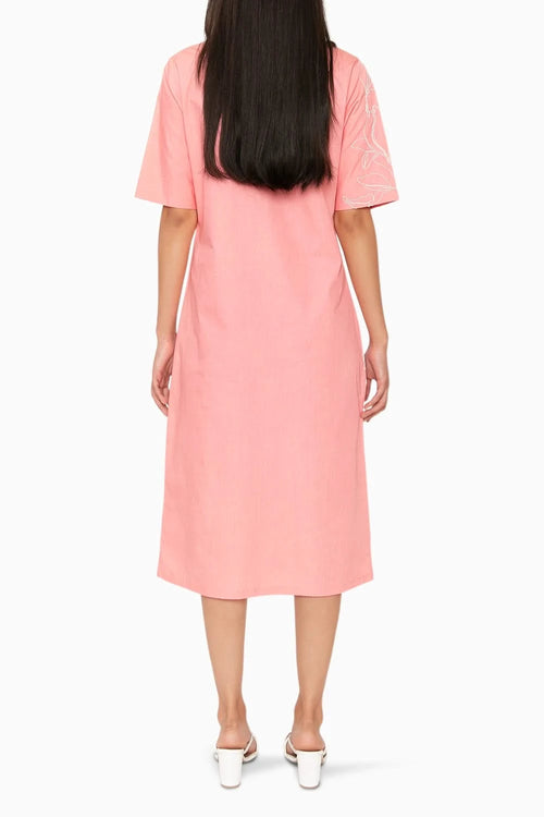 Serenna Pink Midi Dress