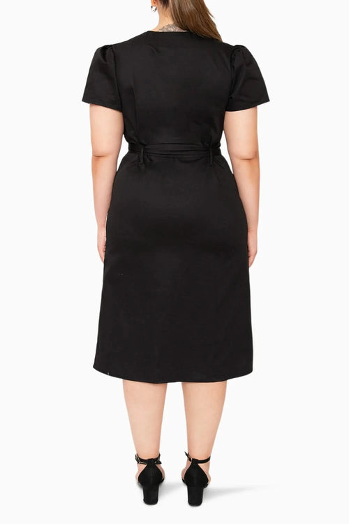 Amaraa Black Midi Dress