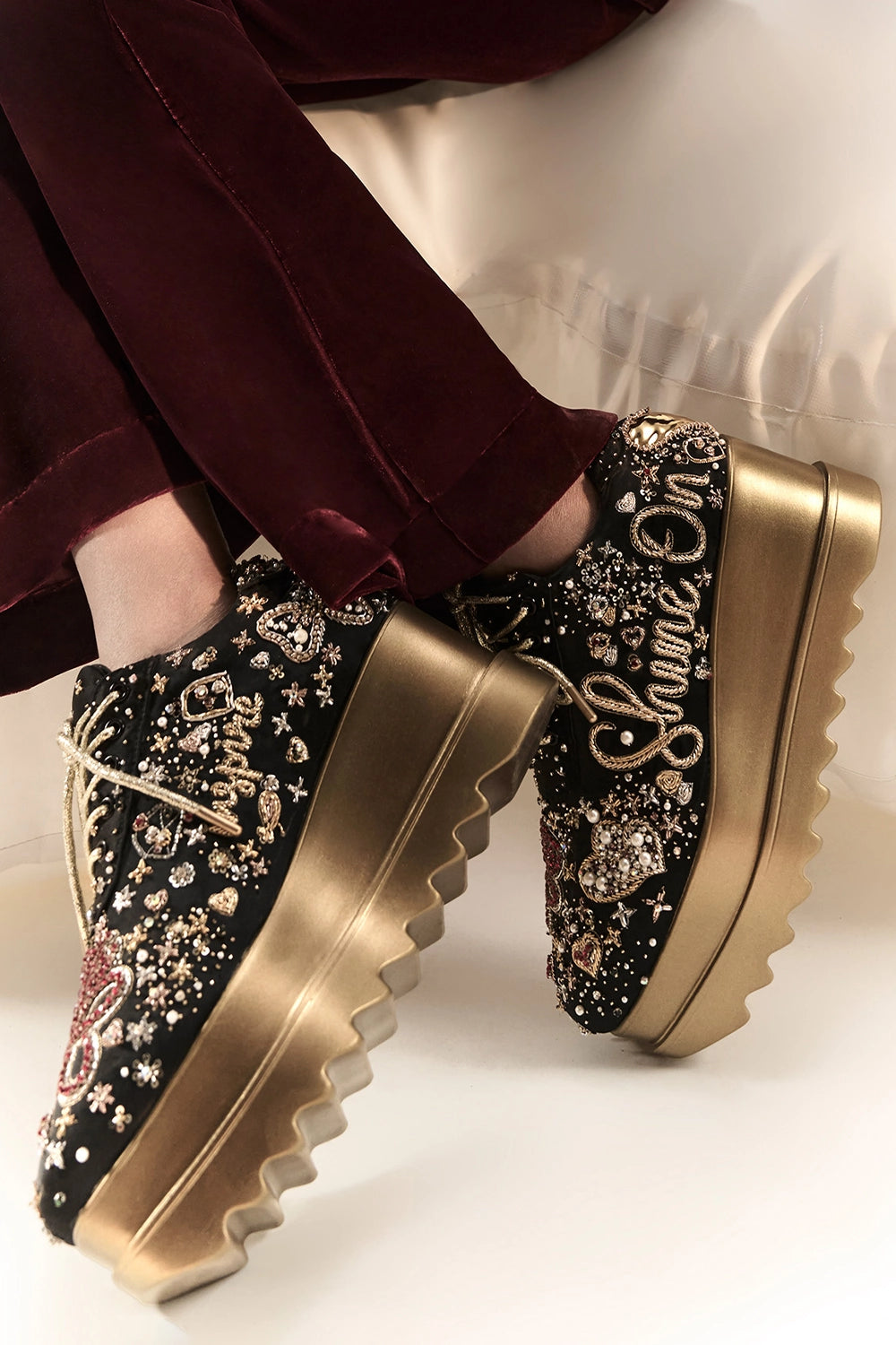 Lustre Love Wedge Sneakers