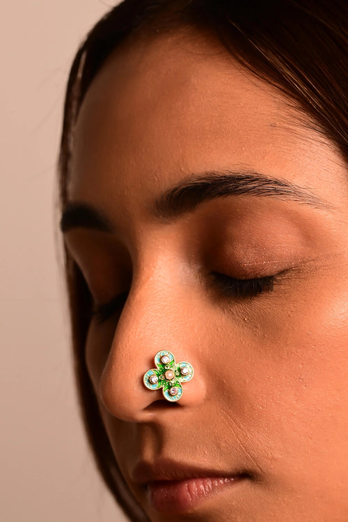 Victorian Enamel Nose Pin