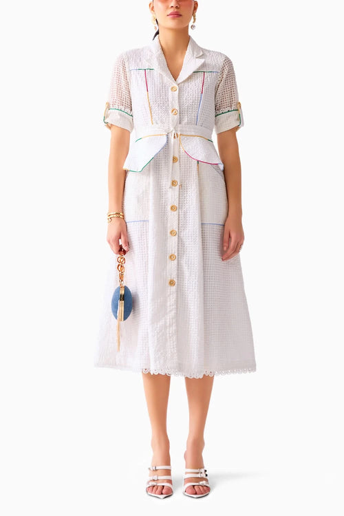 Hathway Dress with Peplum Belt