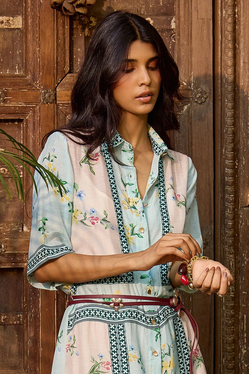 Ciel & Rosé Floral Shirt Dress