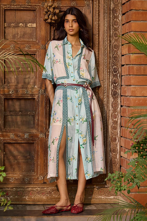 Ciel & Rosé Floral Shirt Dress