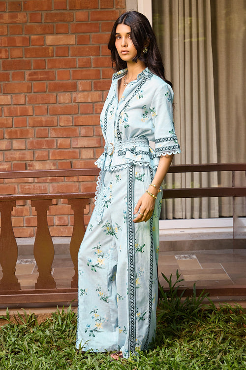 Ciel Floral Shirt And Pants Set