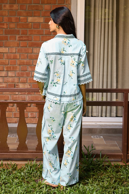 Ciel Floral Shirt And Pants Set