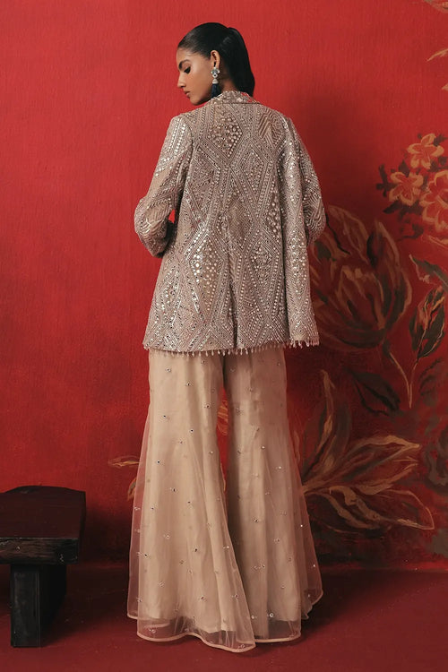 Natural Silver Hem Bootcut Pants