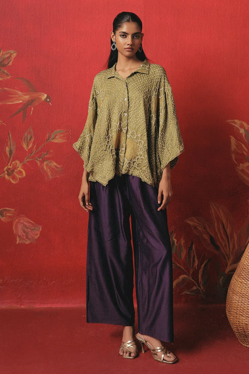 Midnight Purple Ankle Palazzo