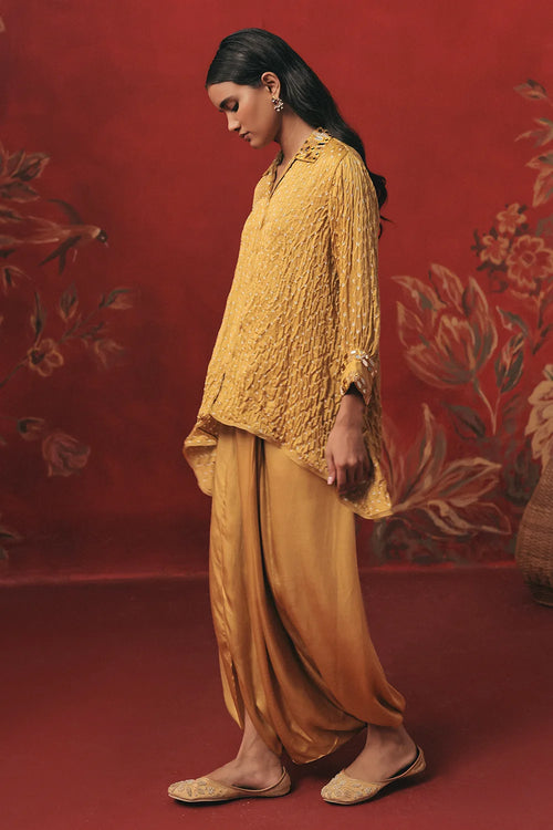 Amber Haze Bandhani Mirror Tunic