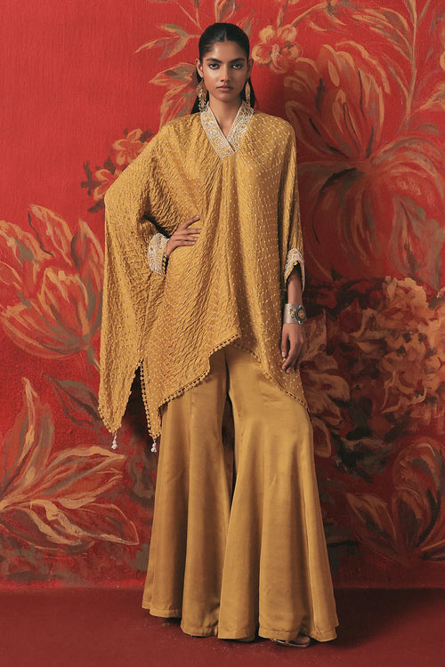Amber Haze Bandhani Kaftan Set