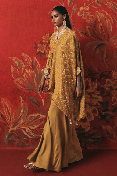 Amber Haze Bandhani Kaftan Set
