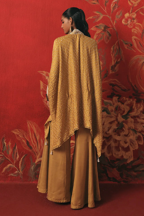 Amber Haze Bandhani Kaftan Set