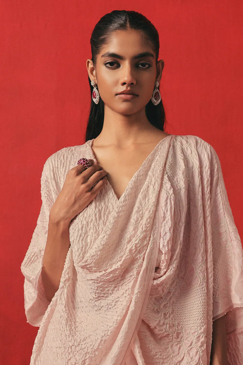 Pink Lemonade Bandhani Cowl Top