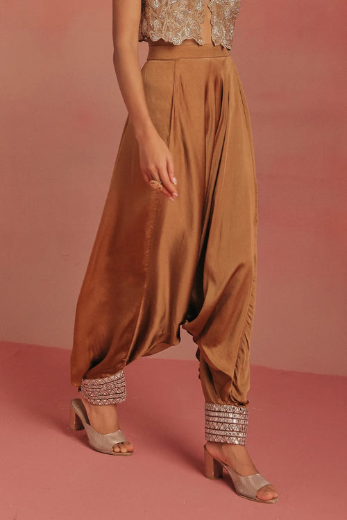 Antique Gold Afghani Dhoti