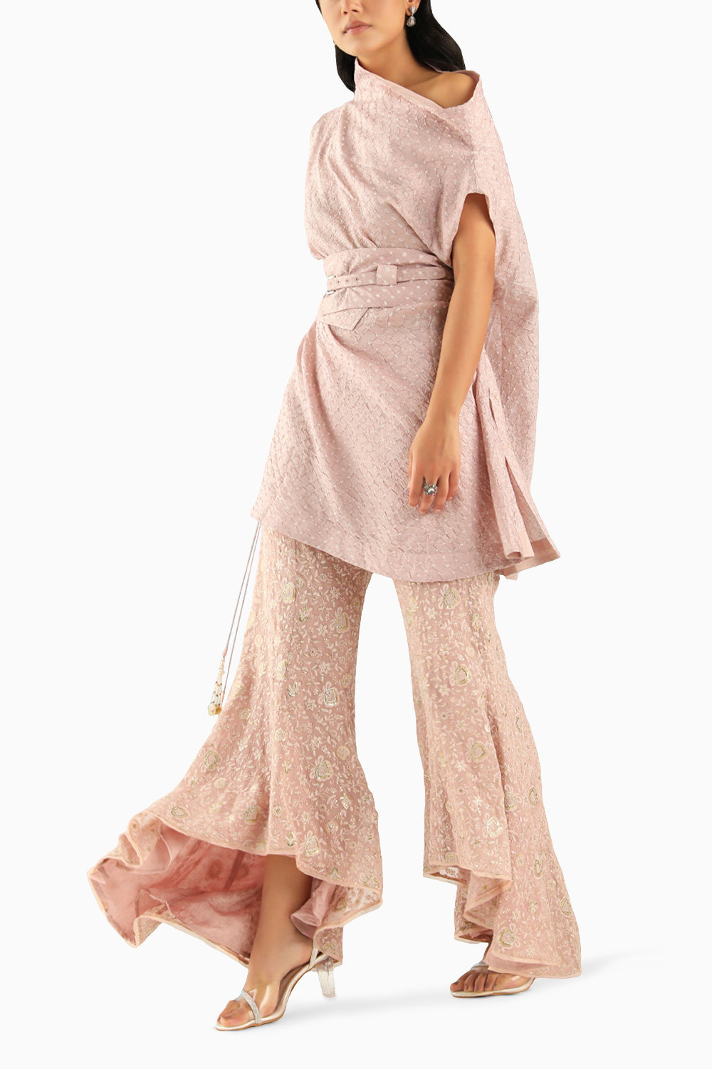 Pink Tulip Chikankari Pants