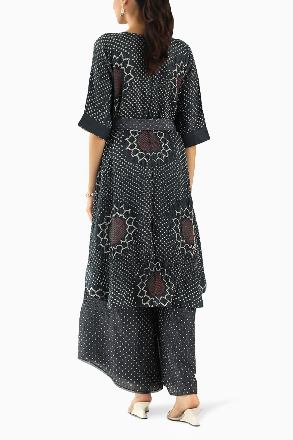 Charcoal Asymmetrical Kaftan Tunic