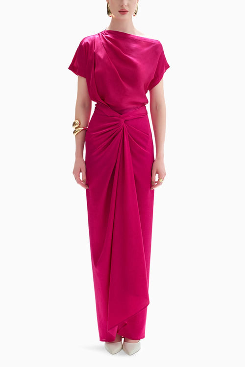 Pink Renaissance Blouse With Honey Multiway Skirt