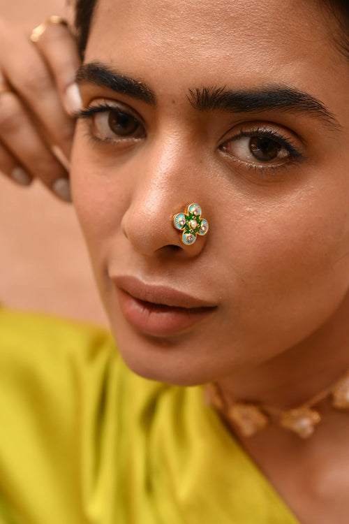 Victorian Enamel Nose Pin