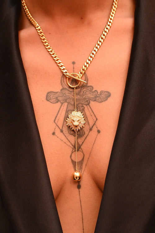 Lion Cuban Chain Necklace