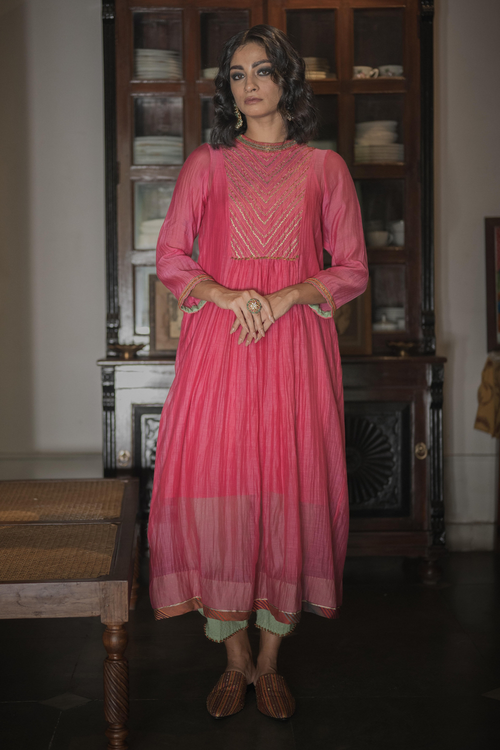 Rani Pink Simrat Kurta